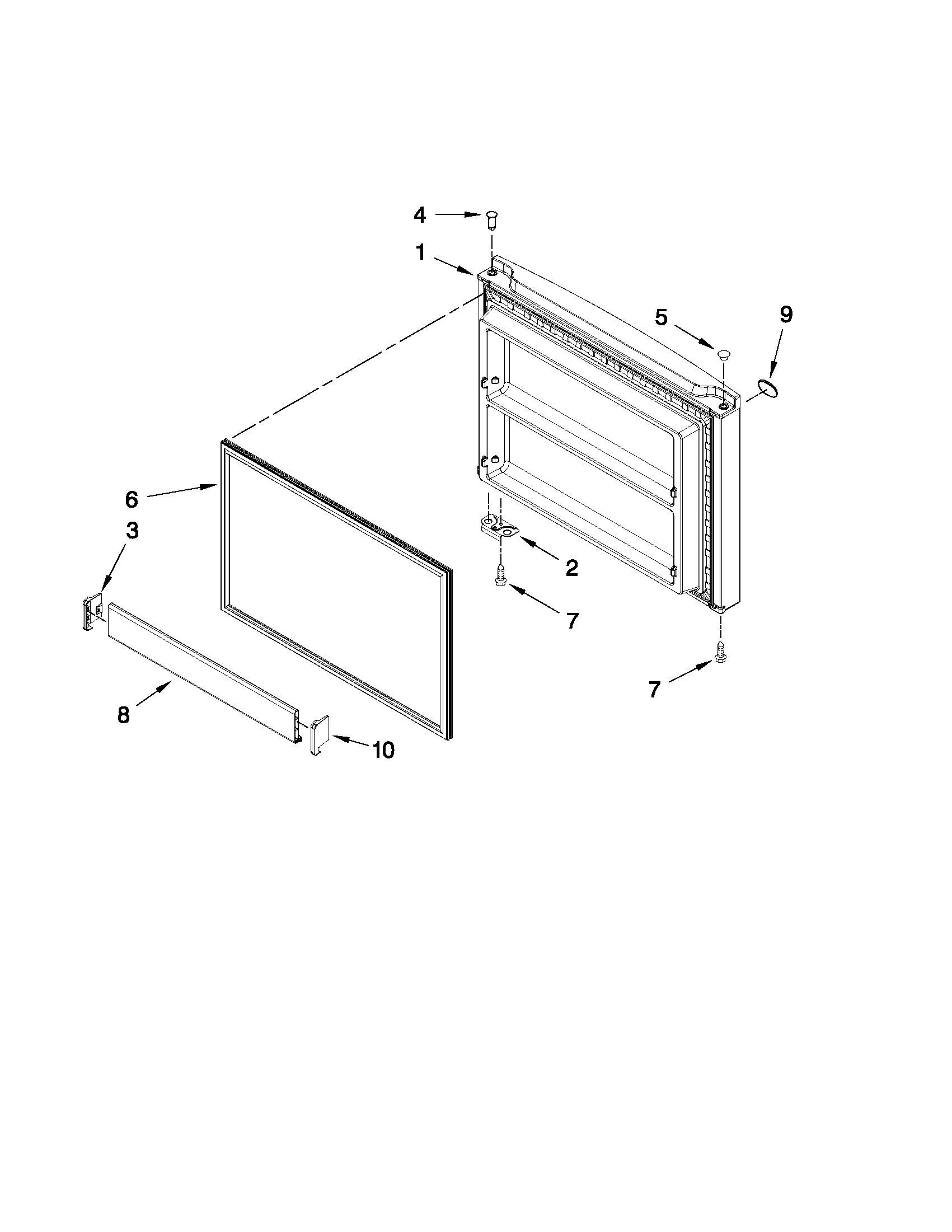 Freezer door parts
