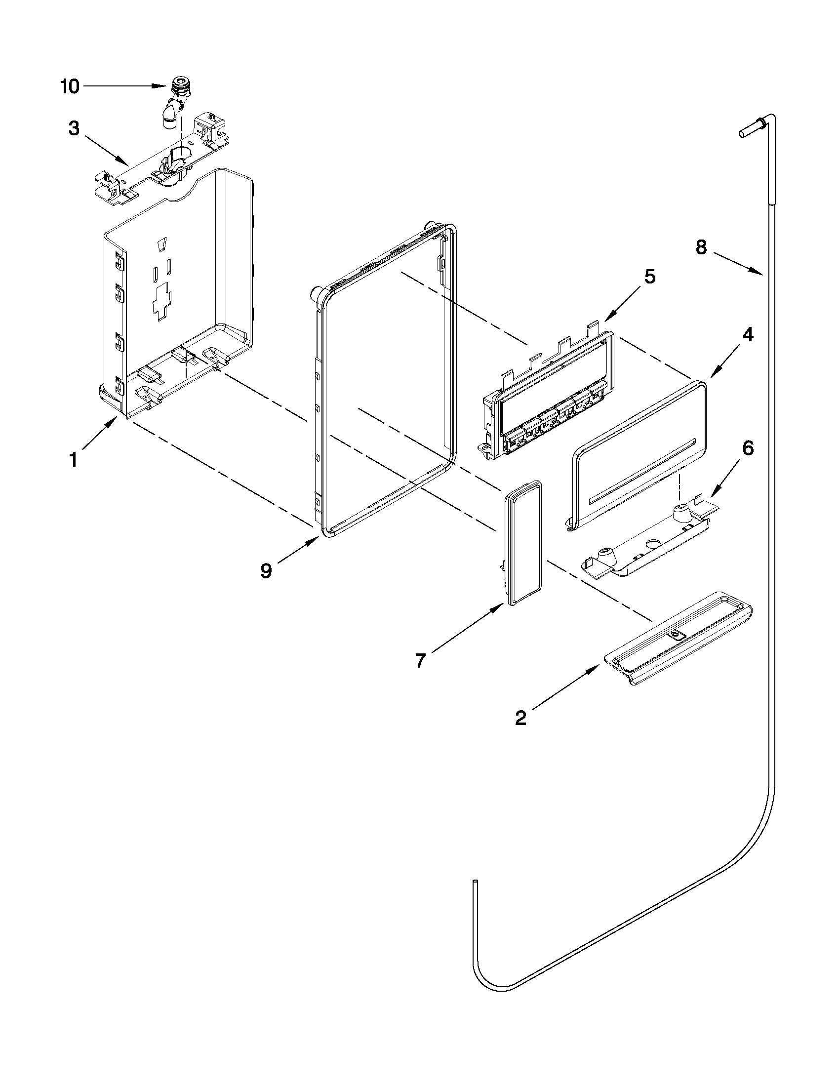 Dispenser front parts