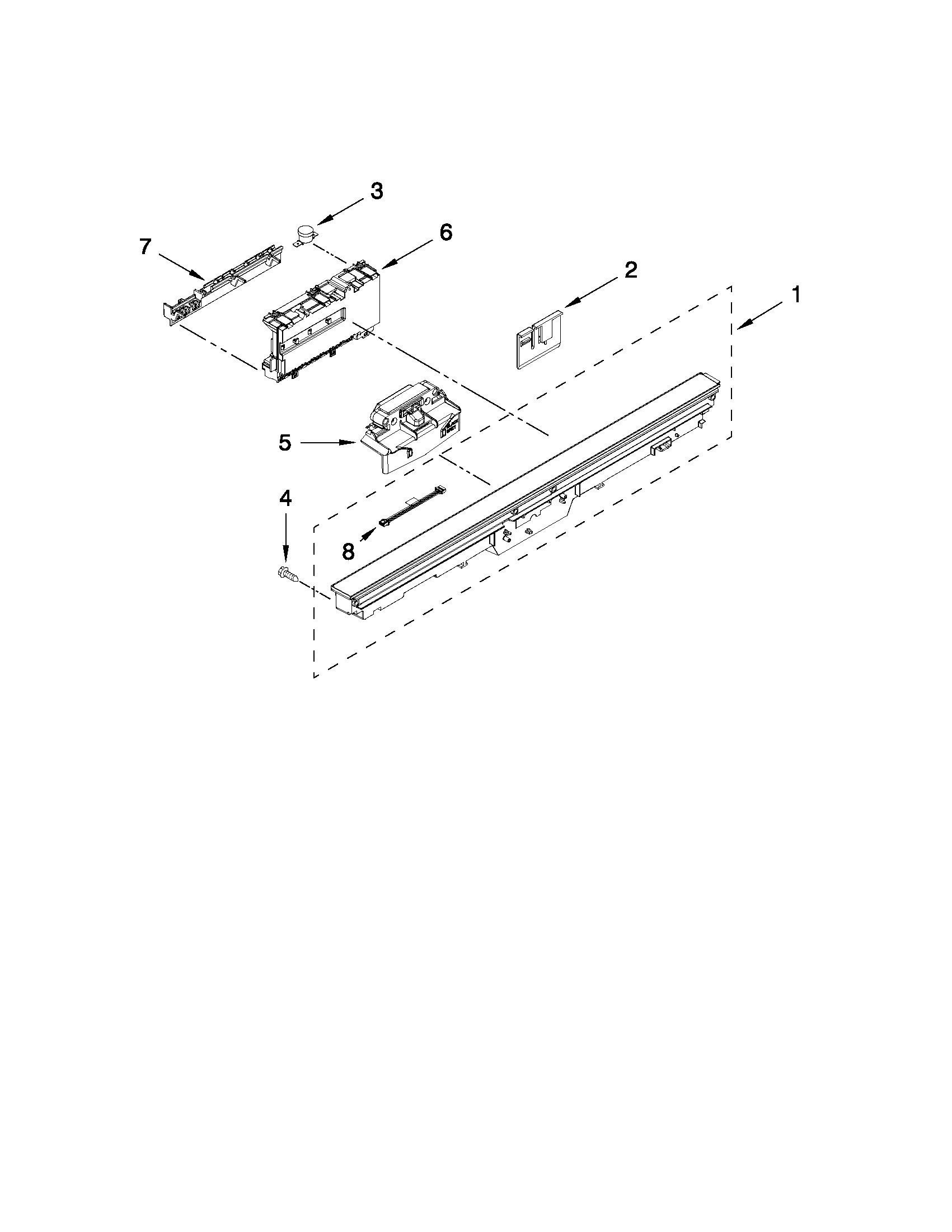 Control panel and latch parts