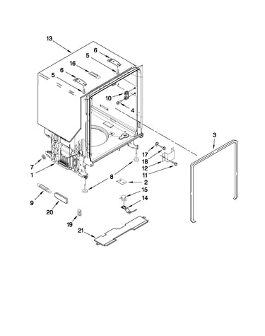 Tub and frame parts