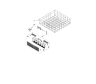 Whirlpool WDT710PAYB0 lower rack parts diagram