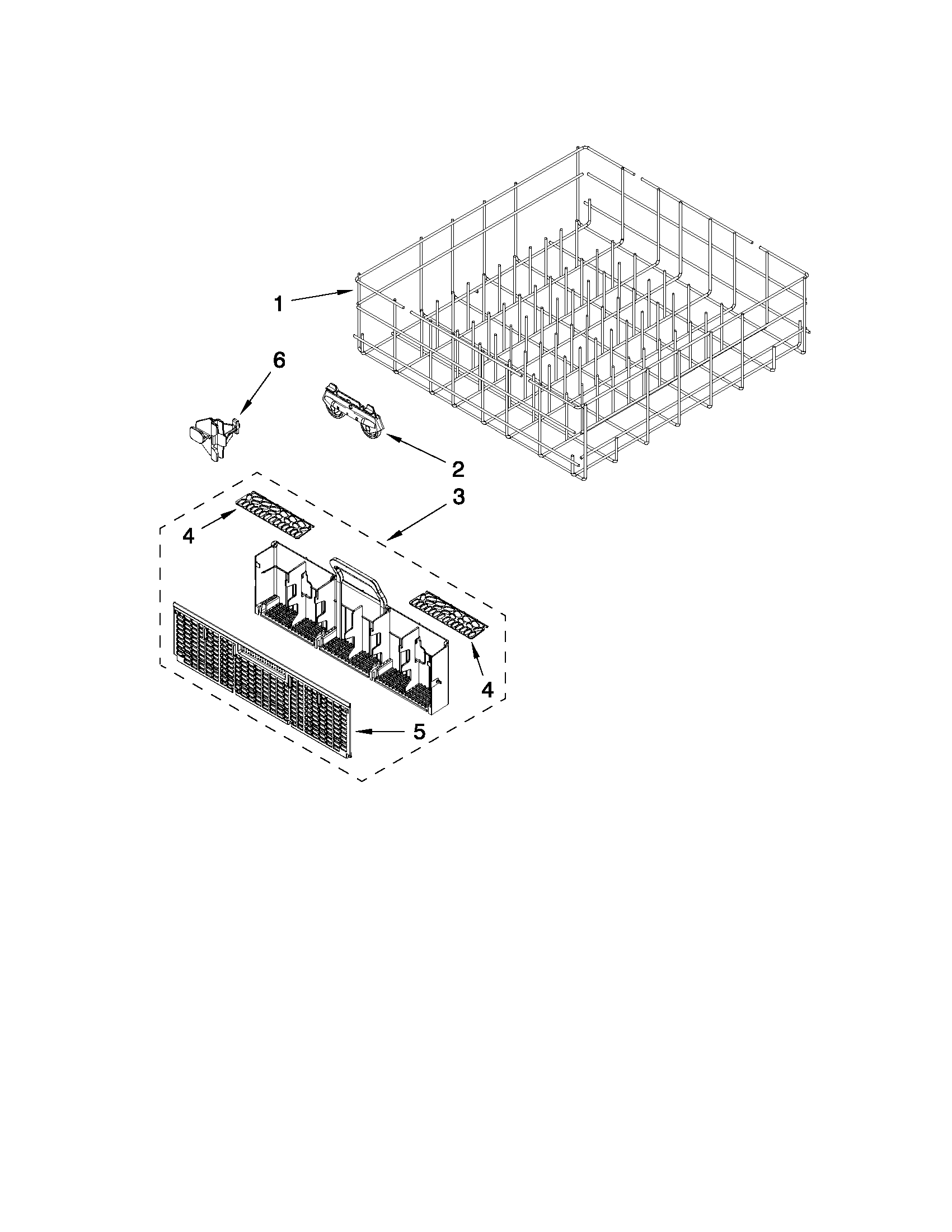 Lower rack parts