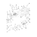 Whirlpool YWED7500VW0 drum and motor parts diagram