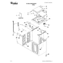 Whirlpool 6AWTW5700XW1 top and cabinet parts diagram