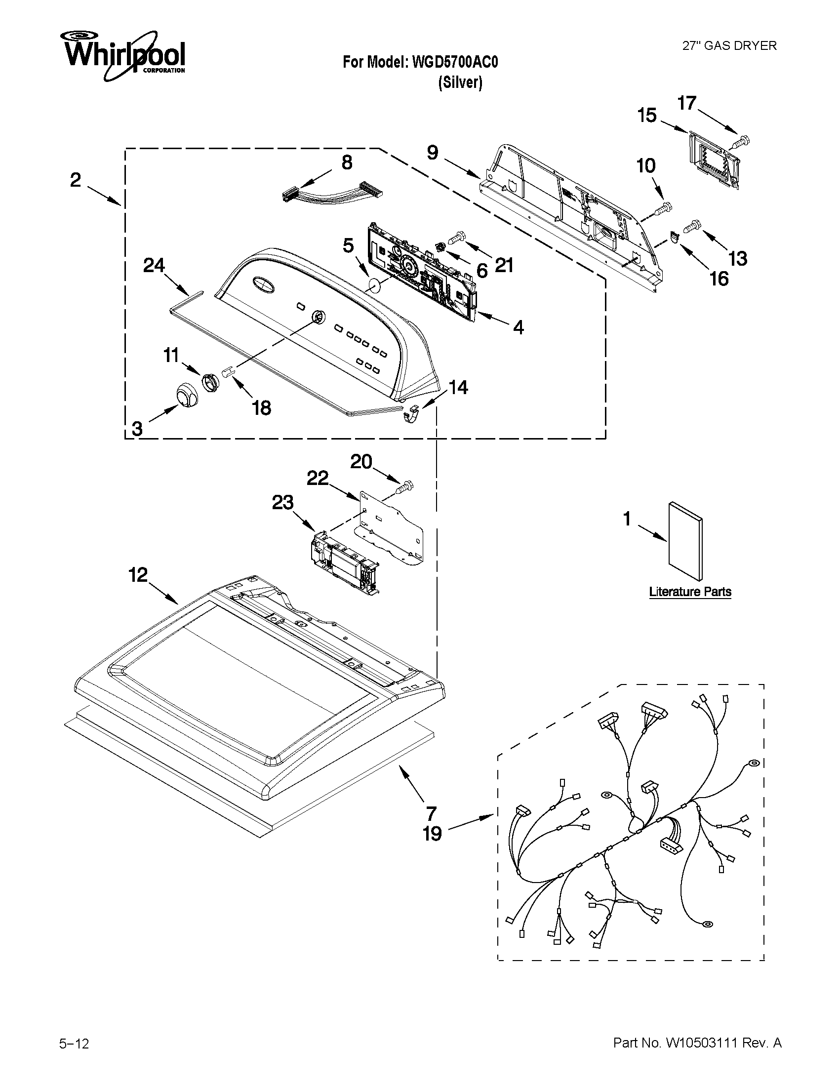 Top and console parts
