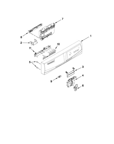 Control panel and latch parts