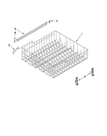 Upper rack and track parts