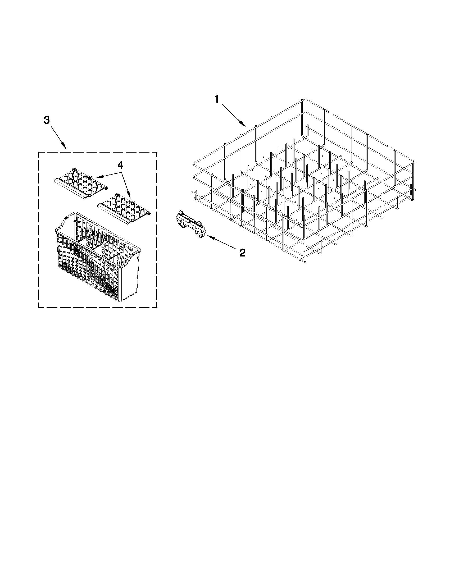 Lower rack parts