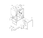 Whirlpool WDF530PLYB3 tub and frame parts diagram