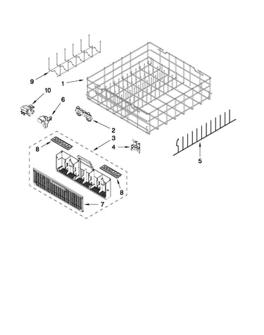 Lower rack parts