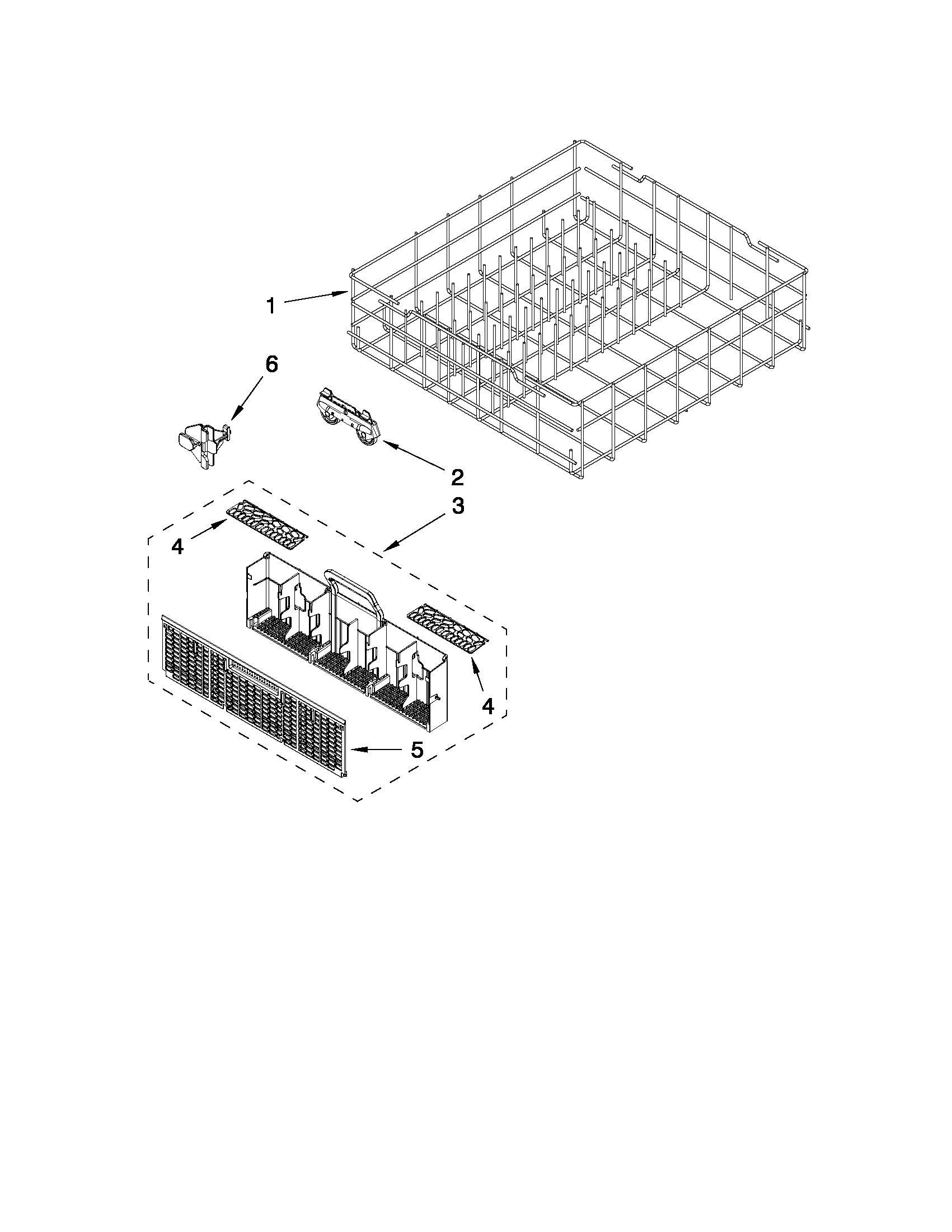Lower rack parts