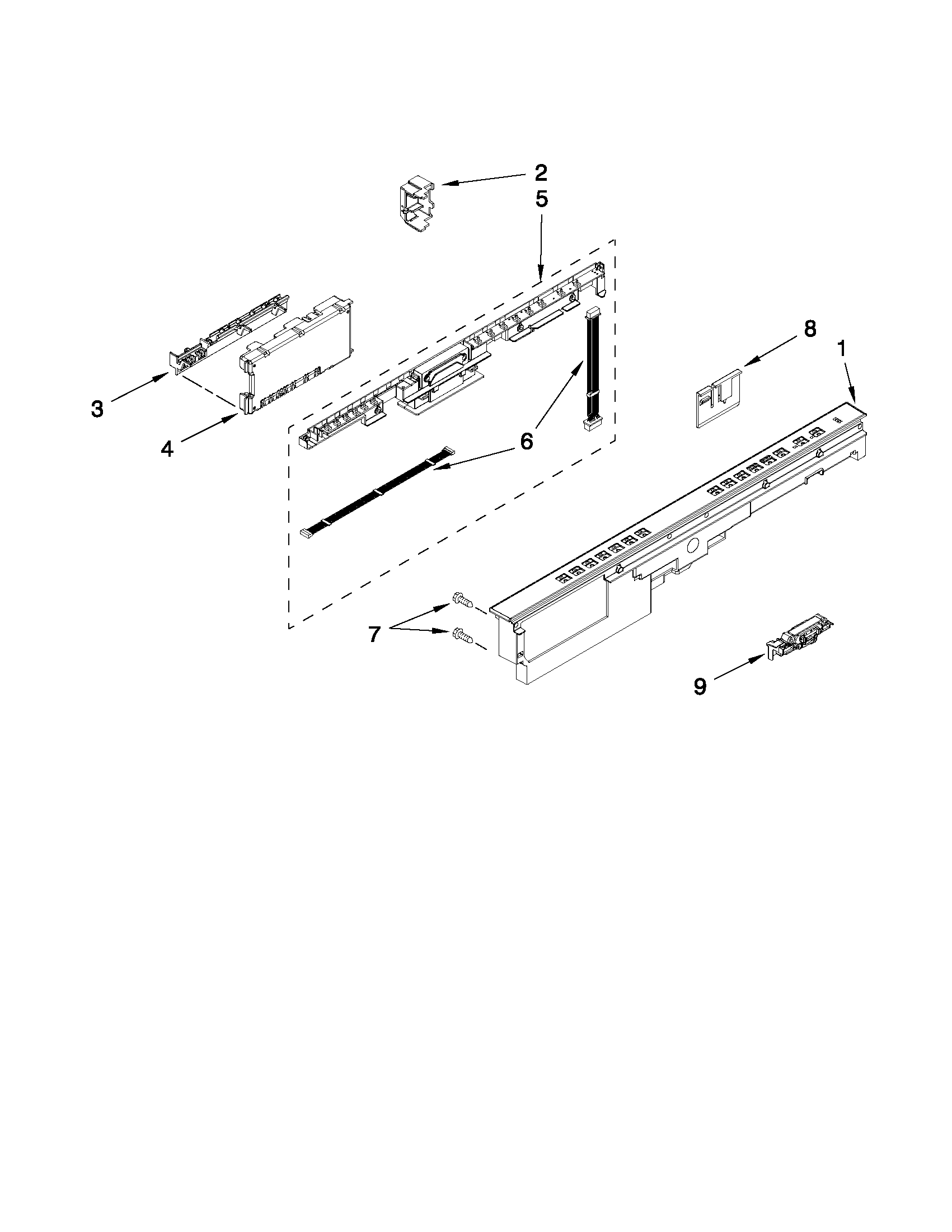 Control panel and latch parts