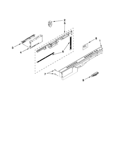 Control panel and latch parts