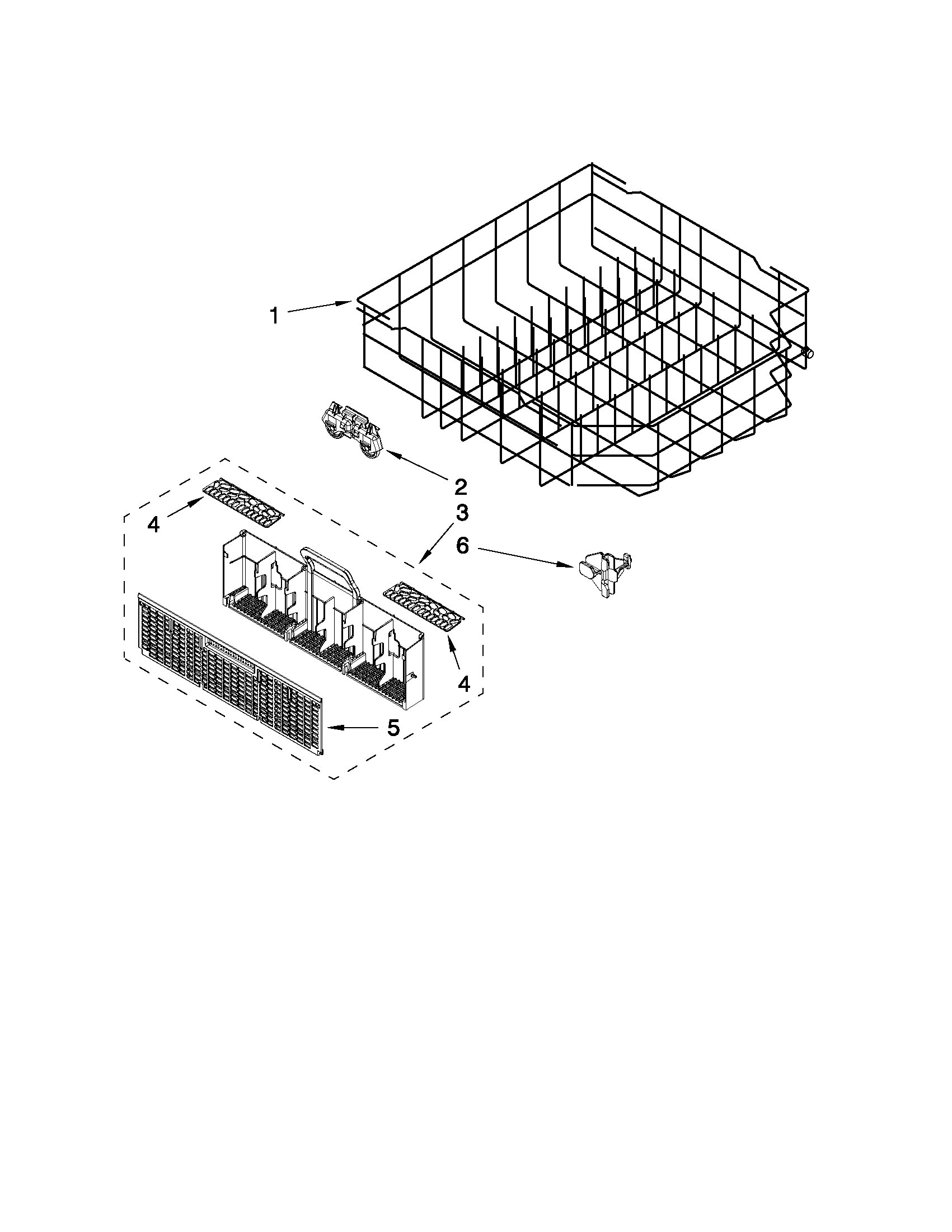 Lower rack parts