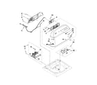 Whirlpool WTW5610XW3 console and dispenser parts diagram