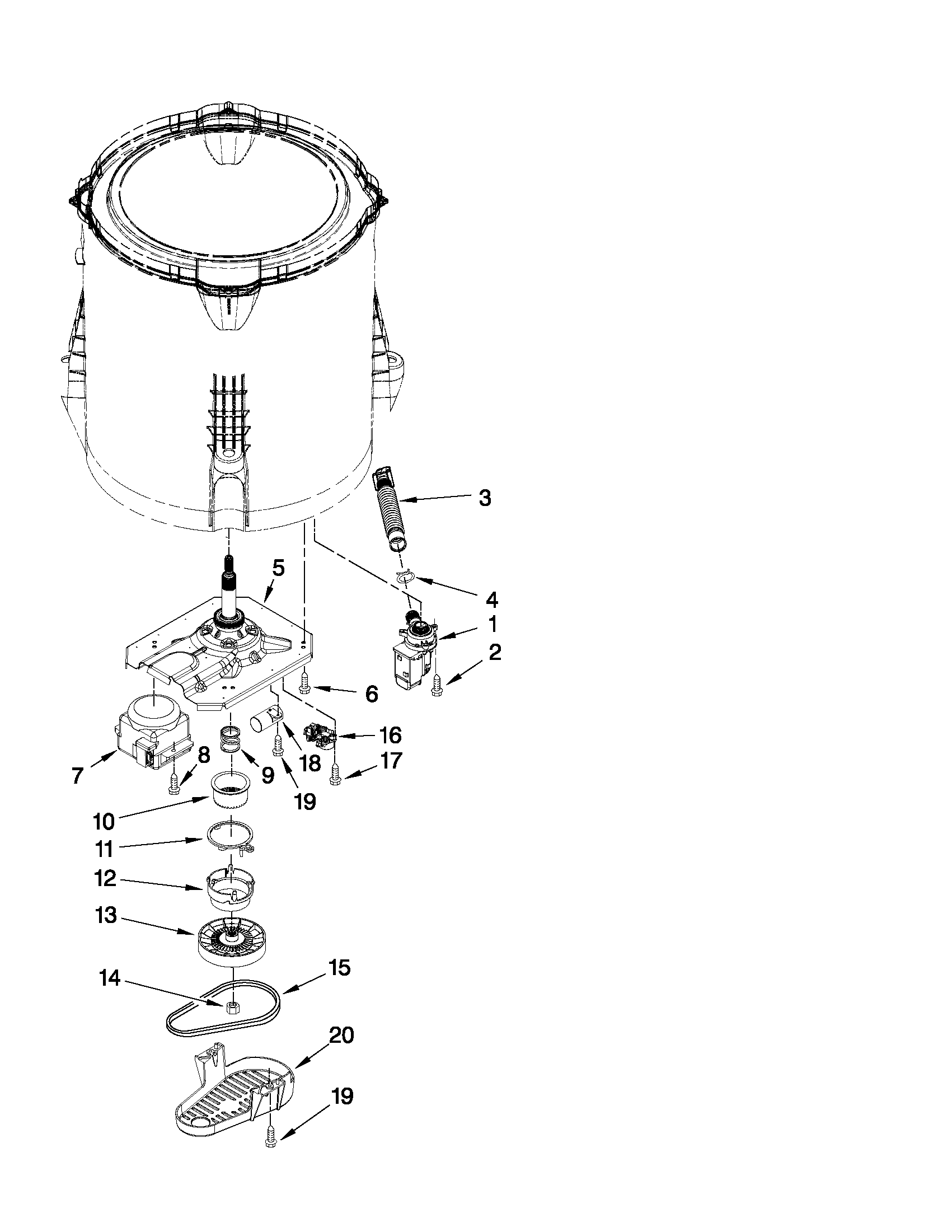 Gearcase, motor and pump parts