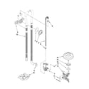 Whirlpool WDT910SSYW1 fill, drain and overfill parts diagram