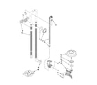 Whirlpool WDT910SSYM1 fill, drain and overfill parts diagram