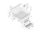 Whirlpool WDT910SSYW1 upper rack and track parts diagram
