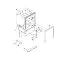 Whirlpool 7WDF530PAYM3 tub and frame parts diagram