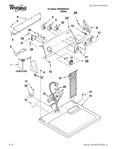 Top and console parts
