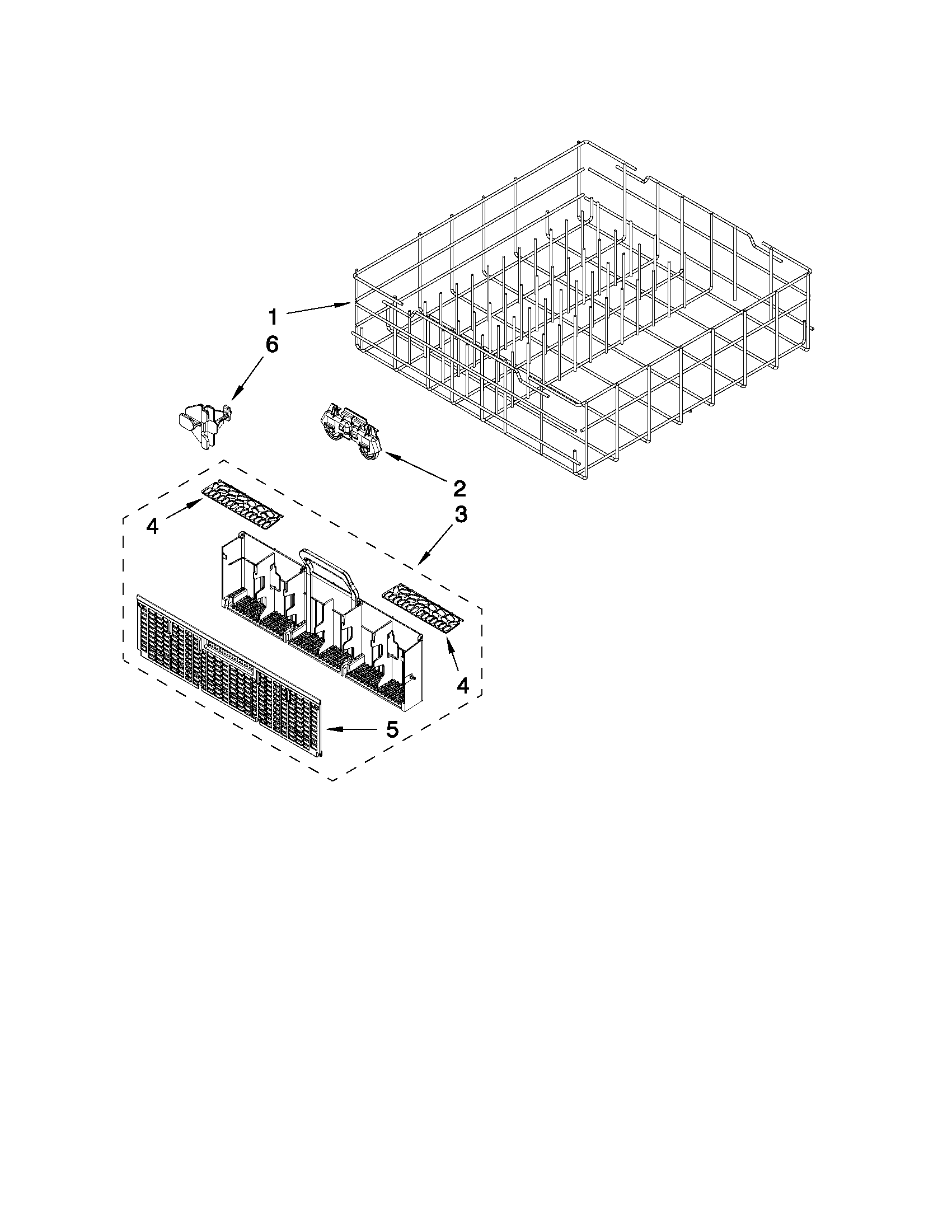 Lower rack parts