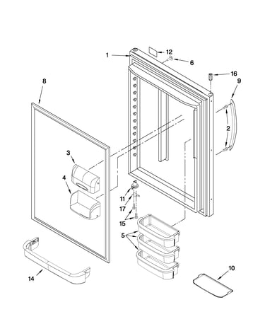 Refrigerator door parts