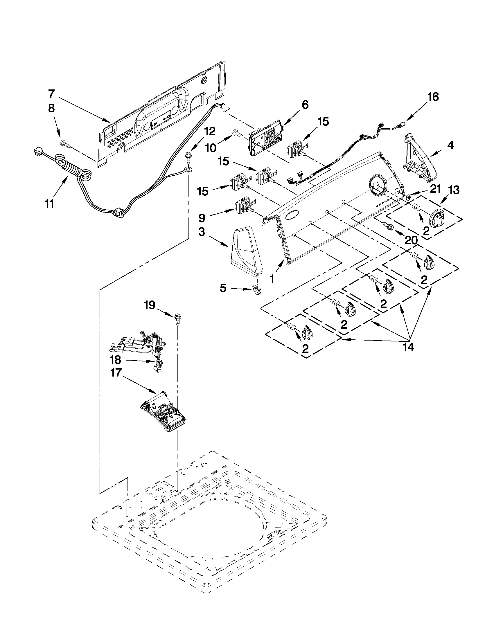 Console and water inlet parts