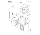 Whirlpool 7MWTW5500XW2 top and cabinet parts diagram
