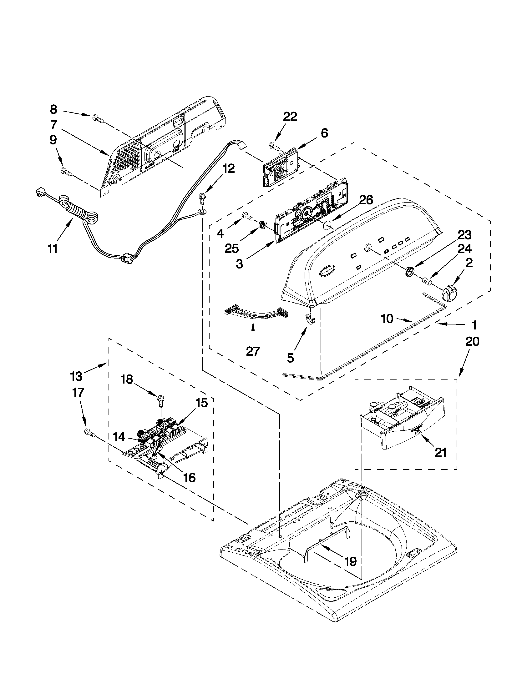 Console and water inlet parts