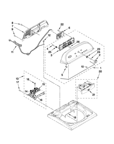 Console and water inlet parts