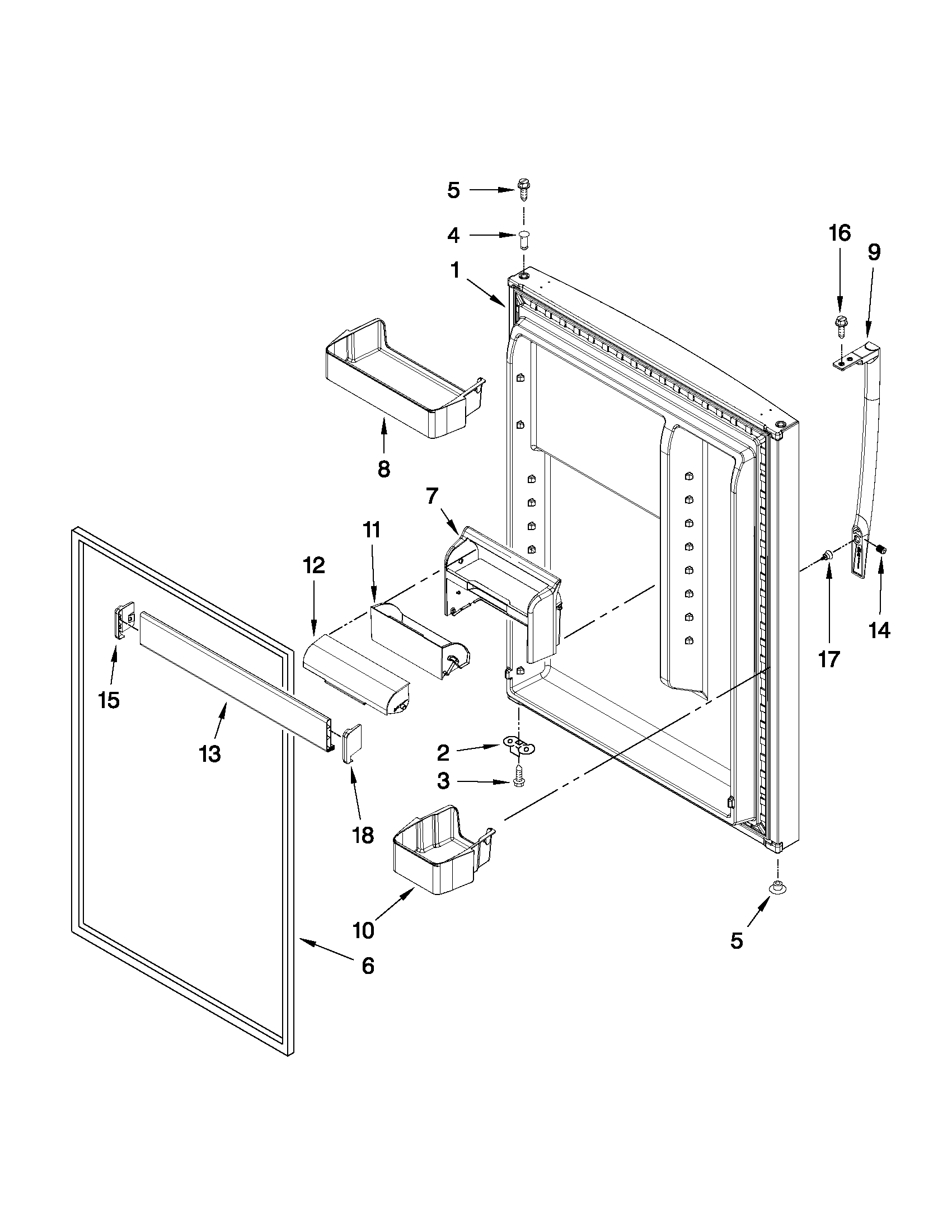 Refrigerator door parts