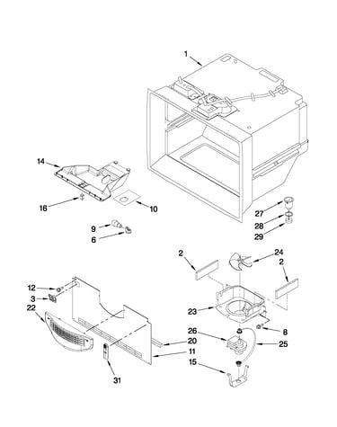 Freezer liner parts