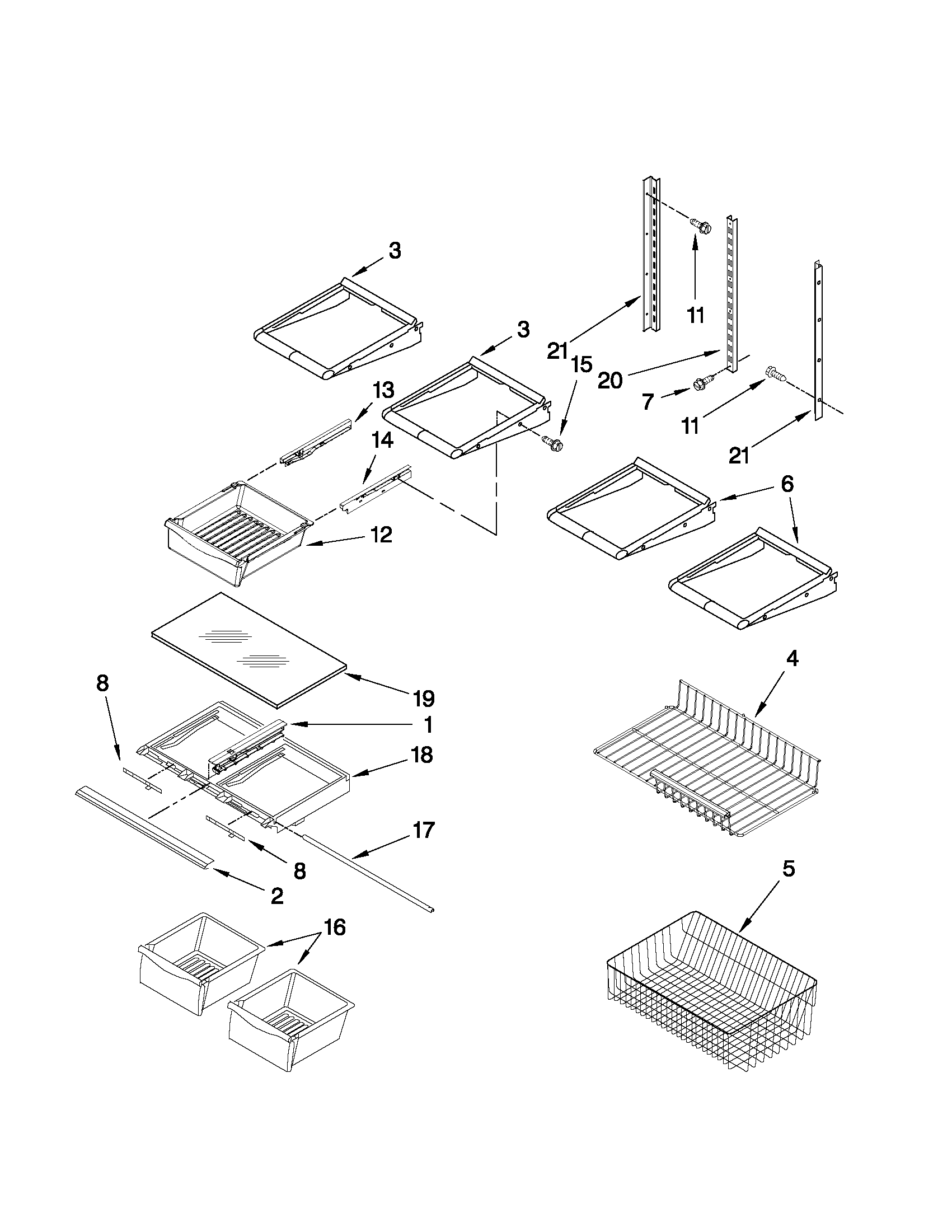 Shelf parts