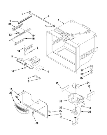 Freezer liner parts
