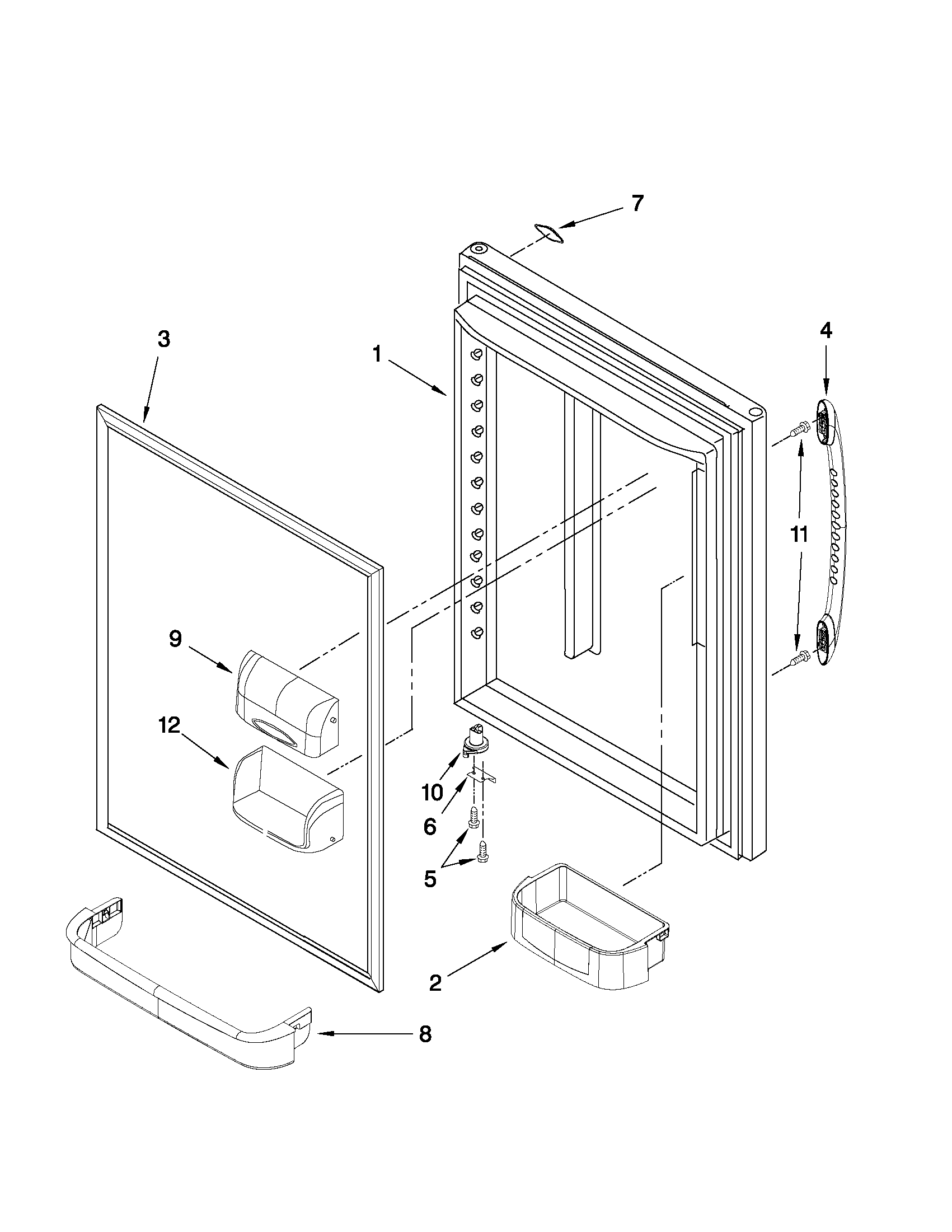 Refrigerator door parts