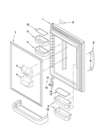 Refrigerator door parts