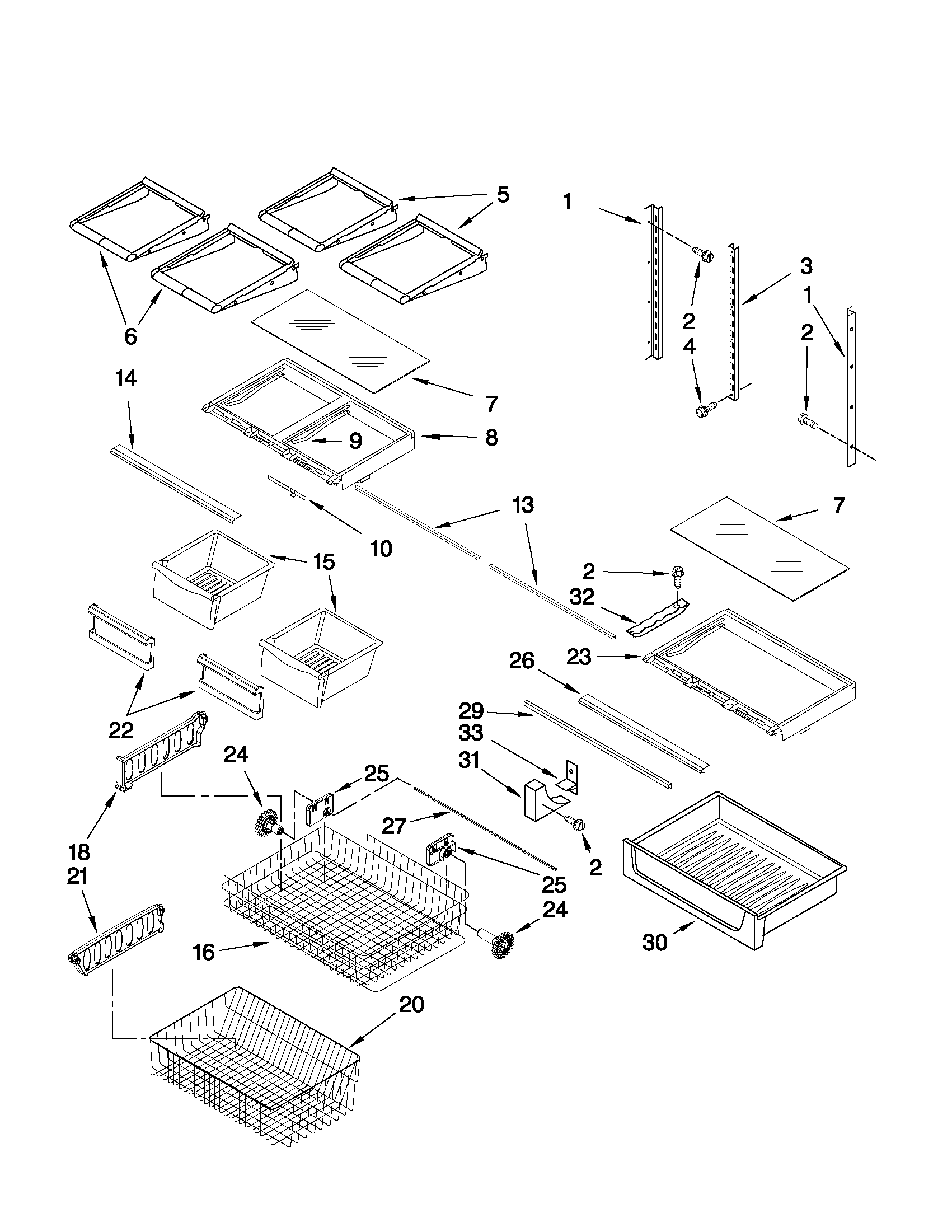 Shelf parts