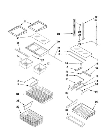 Shelf parts