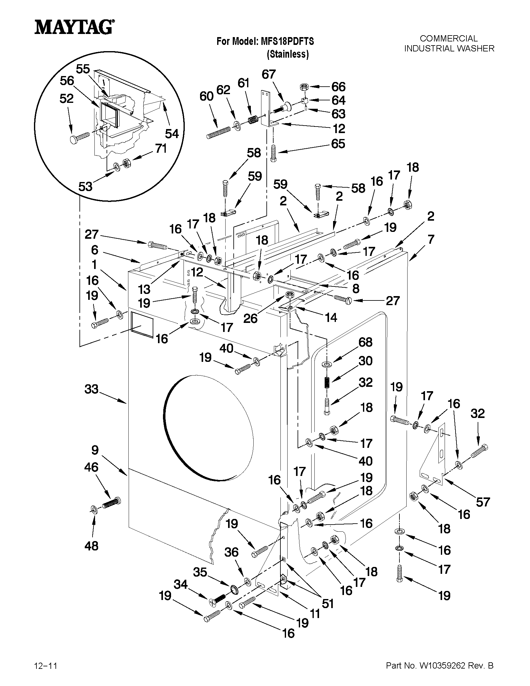 Cabinet and coin box parts