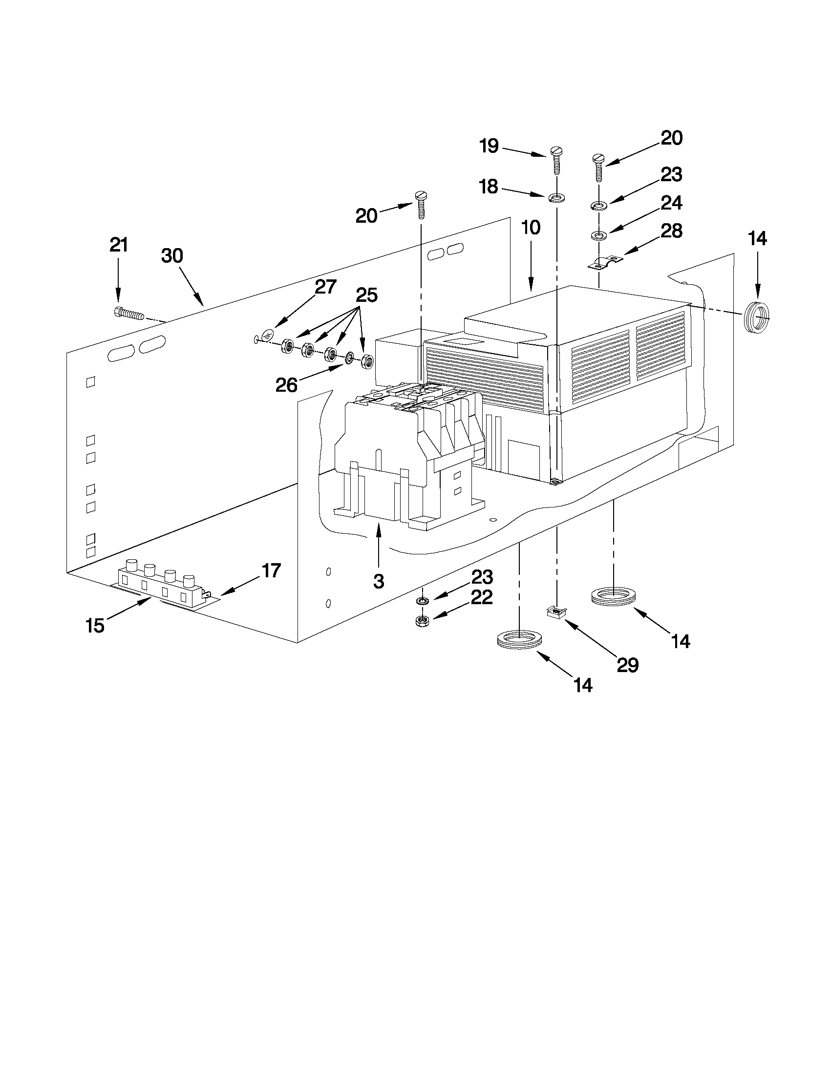 BOX OF ELECTRICAL COMPONENTS