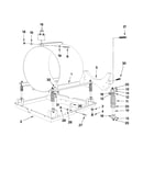 Frame and tub support parts