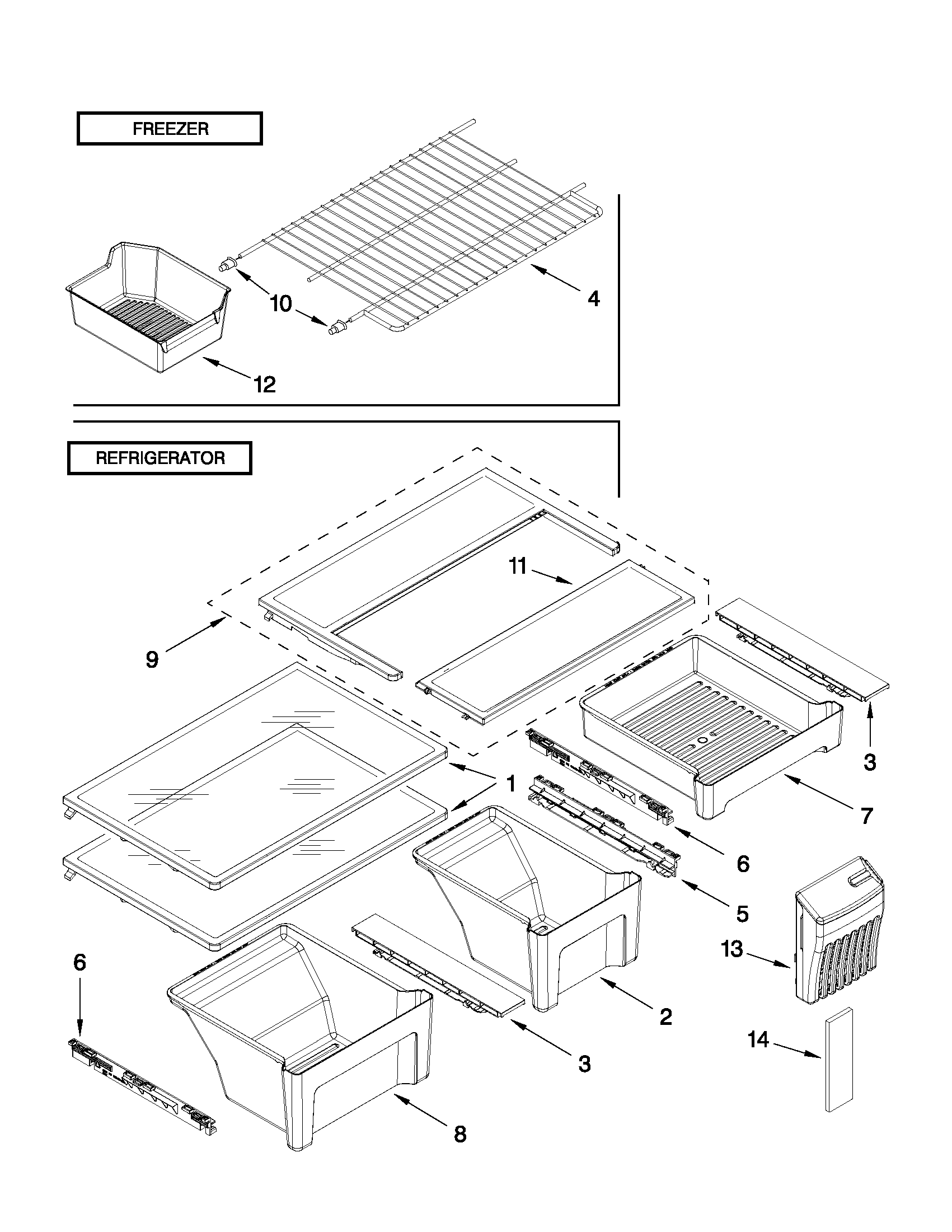 Shelf parts