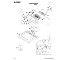 Maytag MGDX5SPAW0 top and console parts diagram