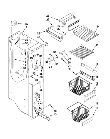 Freezer liner parts