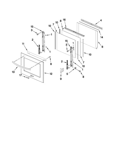 Oven door parts