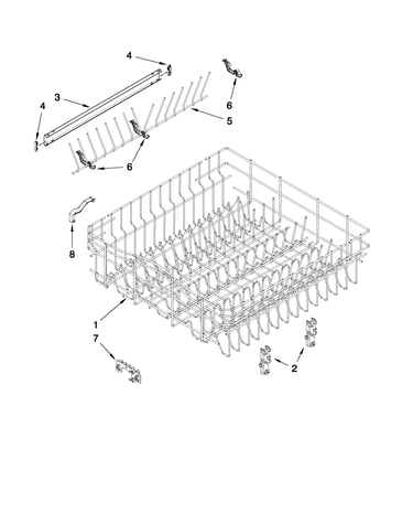 Upper rack and track parts