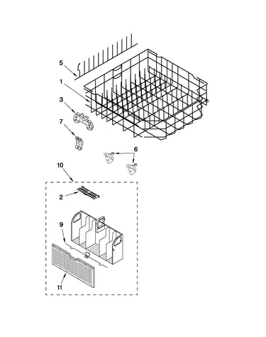 Lower rack parts