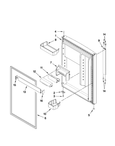 Refrigerator door parts
