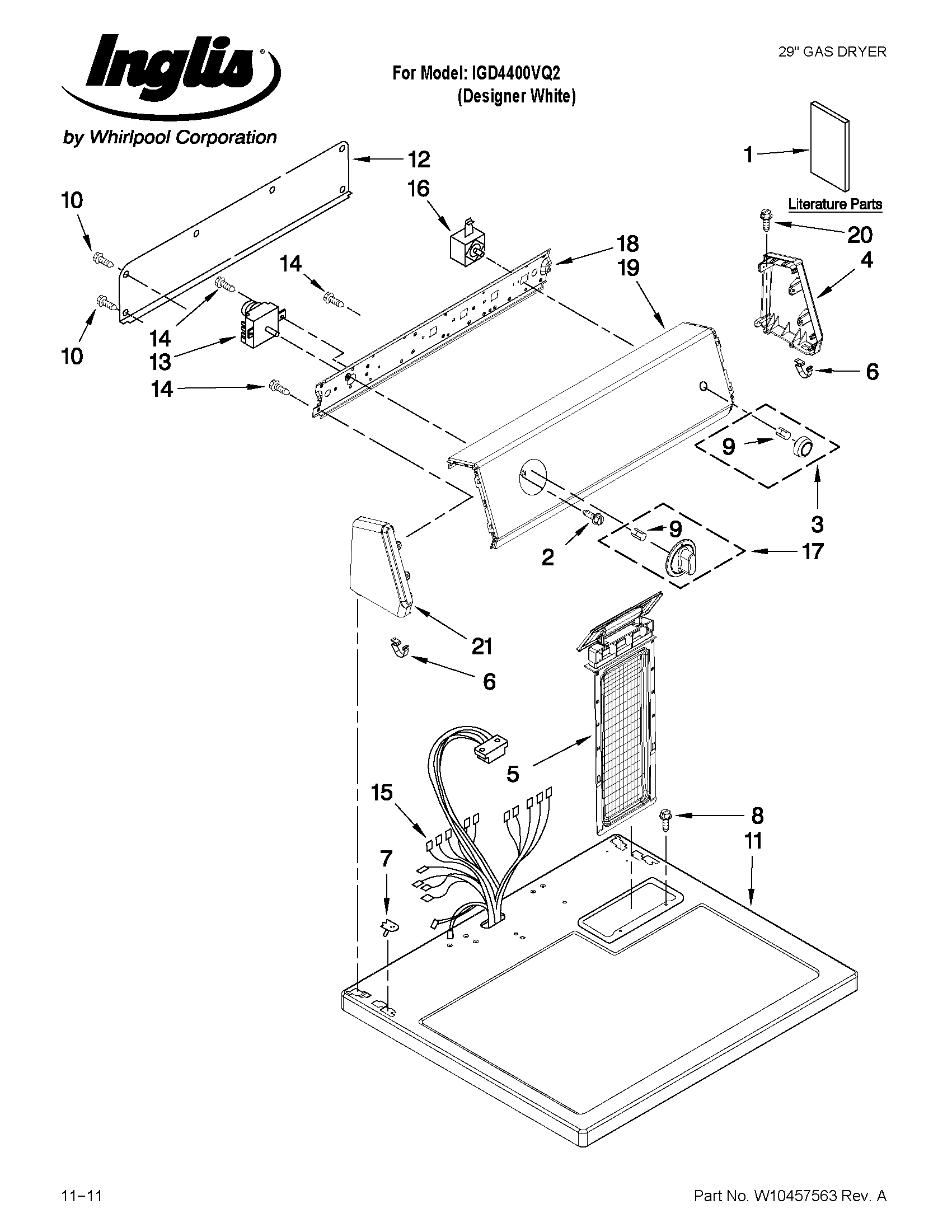 Top and console parts